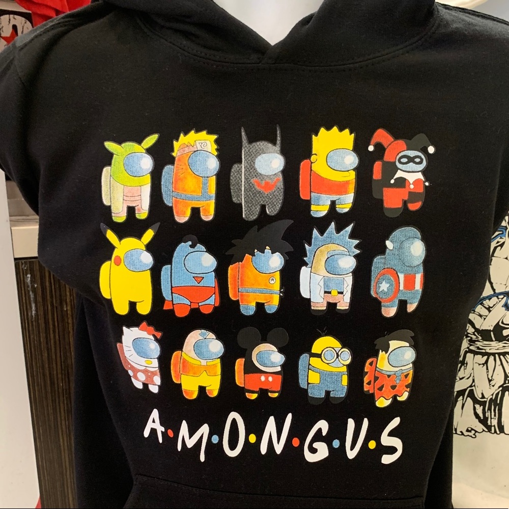 Among us characters new adult and kids hoodie